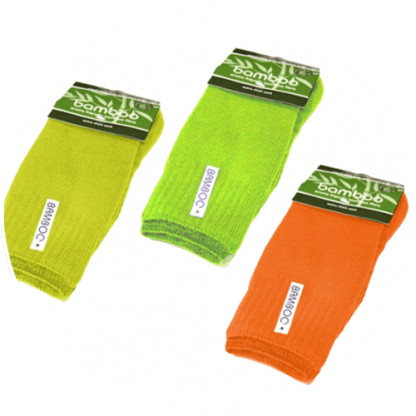 Hi vis socks made from bamboo fibre are bright & comfortable